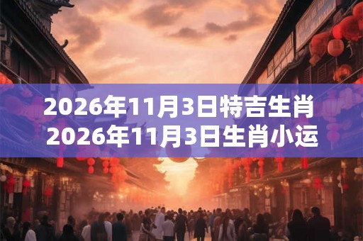 2026年11月3日特吉生肖 2026年11月3日生肖小运播报 2026年11月3日特吉生肖 2026年11月3日生肖小运播报