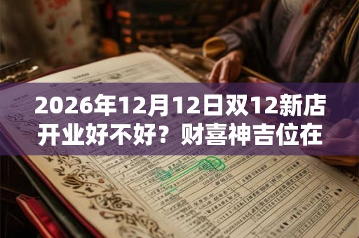 2026年12月12日双12新店开业好不好?财喜神吉位在哪? 2026年12月12日双12新店开业好不好?财喜神吉位在哪?