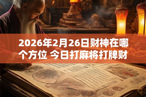 2026年2月26日财神在哪个方位 今日打麻将打牌财运方位