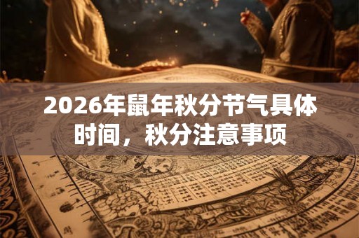 2026年鼠年秋分节气具体时间，秋分注意事项