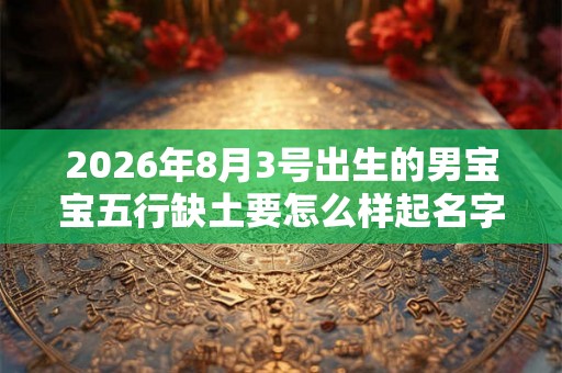 2026年8月3号出生的男宝宝五行缺土要怎么样起名字 2026年8月3号出生的男宝宝五行缺土要怎么样起名字
