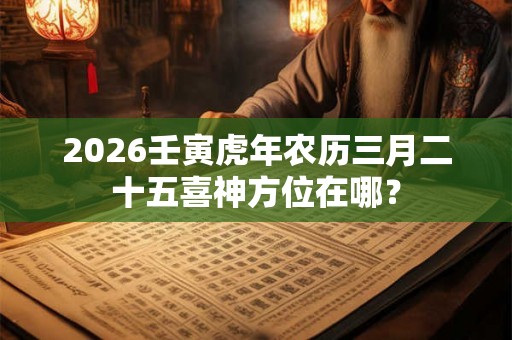 2026壬寅虎年农历三月二十五喜神方位在哪？