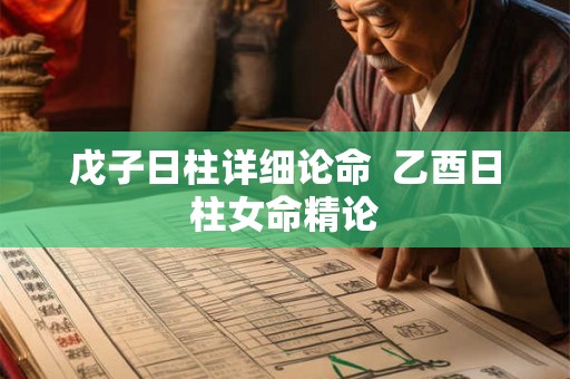 戊子日柱详细论命 乙酉日柱女命精论 戊子日柱详细论命 乙酉日柱女命精论