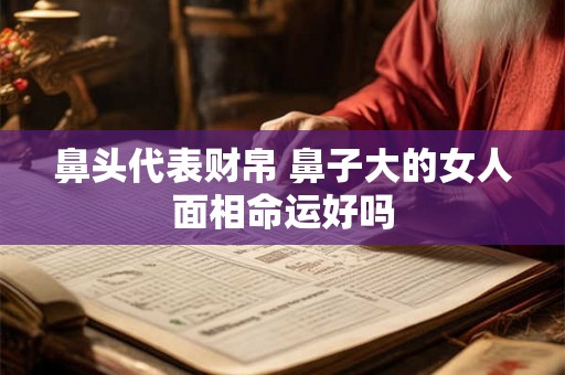 鼻头代表财帛 鼻子大的女人面相命运好吗