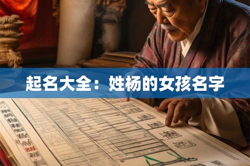 起名大全：姓杨的女孩名字