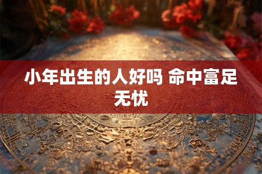 小年出生的人好吗 命中富足无忧