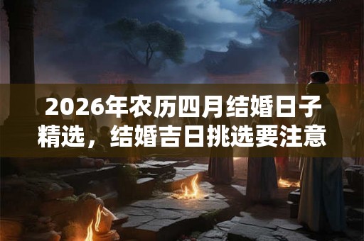 2026年农历四月结婚日子精选,结婚吉日挑选要注意什么? 2026年农历四月结婚日子精选,结婚吉日挑选要注意什么?
