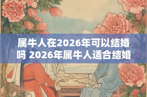 属牛人在2026年可以结婚吗 2026年属牛人适合结婚吗
