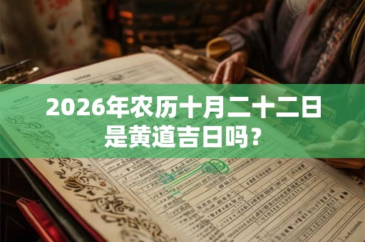 2026年农历十月二十二日是黄道吉日吗？