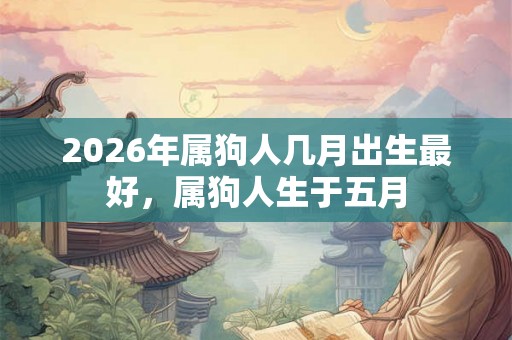 2026年属狗人几月出生最好，属狗人生于五月