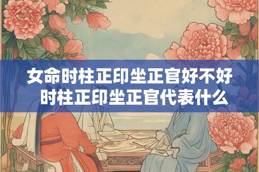 女命时柱正印坐正官好不好  时柱正印坐正官代表什么意思