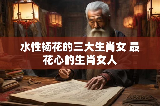 水性杨花的三大生肖女 最花心的生肖女人 水性杨花的三大生肖女 最花心的生肖女人