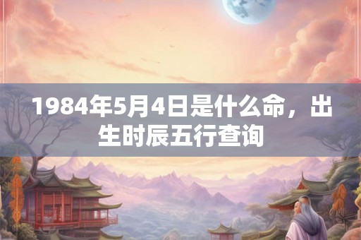 1984年5月4日是什么命，出生时辰五行查询