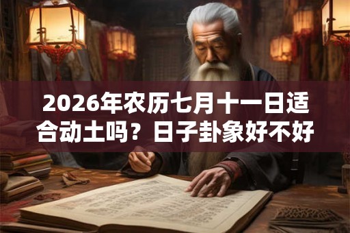 2026年农历七月十一日适合动土吗?日子卦象好不好? 2026年农历七月十一日适合动土吗?日子卦象好不好?