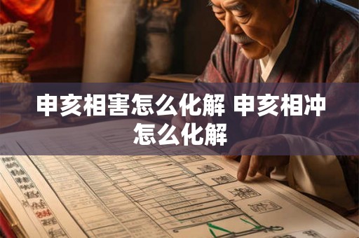 申亥相害怎么化解 申亥相冲怎么化解