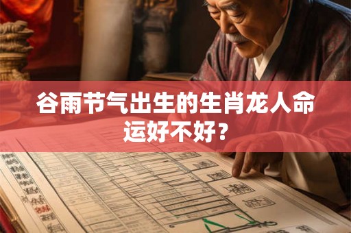 谷雨节气出生的生肖龙人命运好不好？