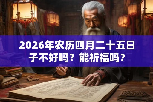 2026年农历四月二十五日子不好吗？能祈福吗？