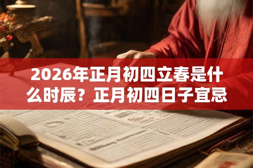 2026年正月初四立春是什么时辰？正月初四日子宜忌