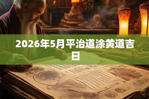 2026年5月平治道涂黄道吉日
