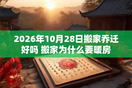 2026年10月28日搬家乔迁好吗 搬家为什么要暖房