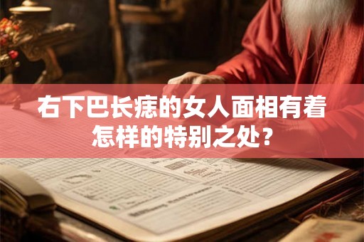 右下巴长痣的女人面相有着怎样的特别之处？