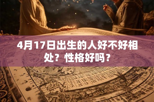4月17日出生的人好不好相处？性格好吗？