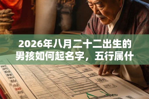 2026年八月二十二出生的男孩如何起名字,五行属什么 2026年八月二十二出生的男孩如何起名字,五行属什么