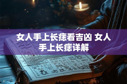 女人手上长痣看吉凶 女人手上长痣详解