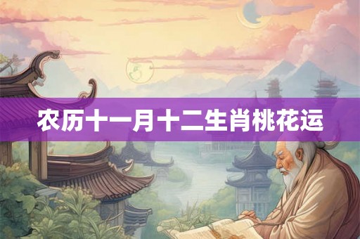农历十一月十二生肖桃花运