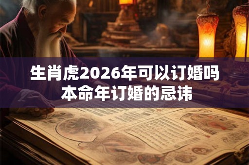 生肖虎2026年可以订婚吗 本命年订婚的忌讳