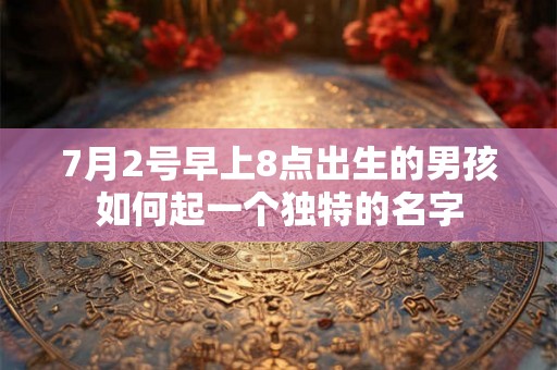 7月2号早上8点出生的男孩如何起一个独特的名字