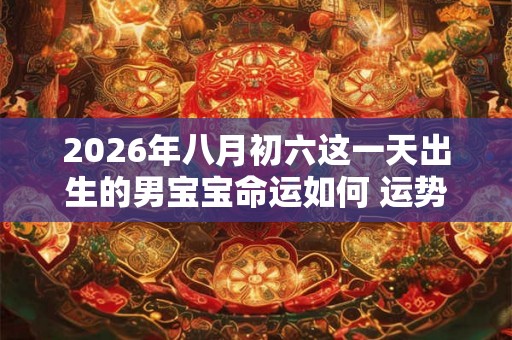 2026年八月初六这一天出生的男宝宝命运如何 运势咋样