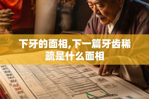 下牙的面相,下一篇牙齿稀疏是什么面相 下牙的面相,下一篇牙齿稀疏是什么面相