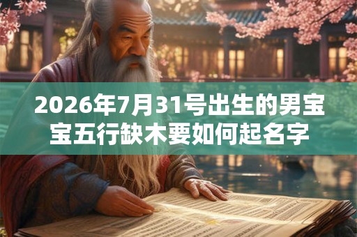 2026年7月31号出生的男宝宝五行缺木要如何起名字