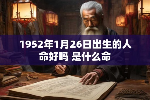 1952年1月26日出生的人命好吗 是什么命