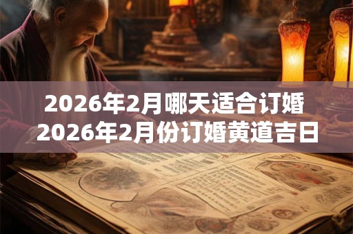 2026年2月哪天适合订婚 2026年2月份订婚黄道吉日