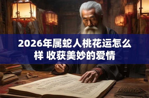 2026年属蛇人桃花运怎么样 收获美妙的爱情