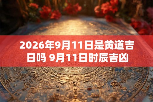 2026年9月11日是黄道吉日吗 9月11日时辰吉凶