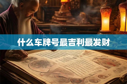 什么车牌号最吉利最发财 什么车牌号最吉利最发财
