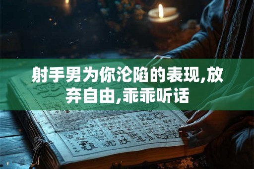 射手男为你沦陷的表现,放弃自由,乖乖听话