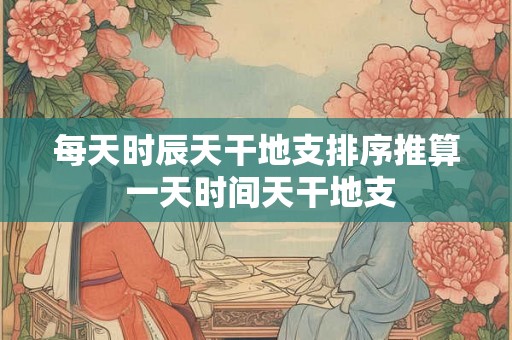 每天时辰天干地支排序推算 一天时间天干地支