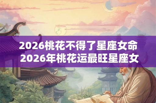 2026桃花不得了星座女命 2026年桃花运最旺星座女人