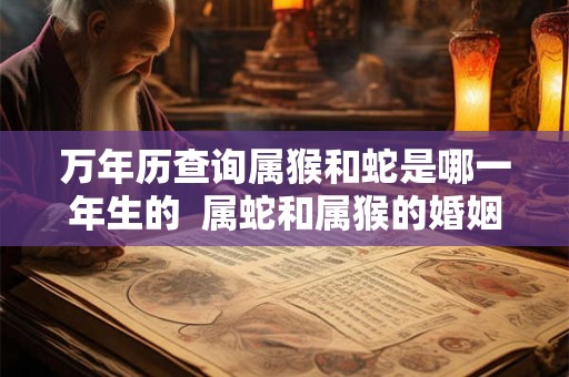 万年历查询属猴和蛇是哪一年生的  属蛇和属猴的婚姻怎么样