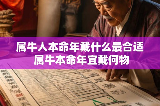 属牛人本命年戴什么最合适 属牛本命年宜戴何物