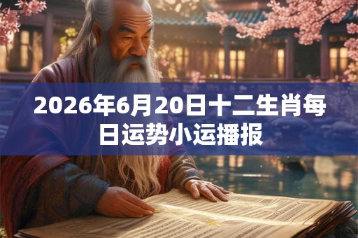 2026年6月20日十二生肖每日运势小运播报