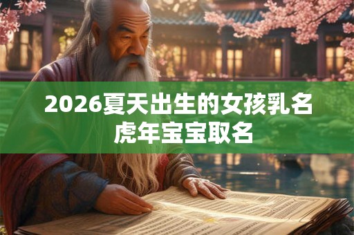 2026夏天出生的女孩乳名  虎年宝宝取名