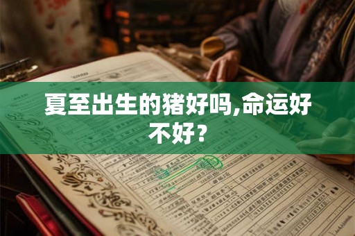 夏至出生的猪好吗,命运好不好？