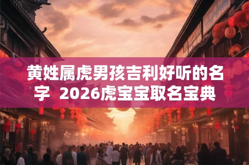 黄姓属虎男孩吉利好听的名字  2026虎宝宝取名宝典