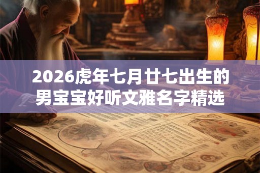 2026虎年七月廿七出生的男宝宝好听文雅名字精选