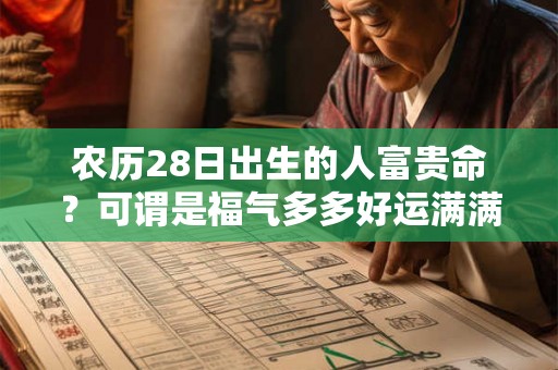 农历28日出生的人富贵命？可谓是福气多多好运满满！